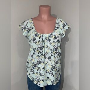 Banana Republic Ruffled Sleeve Blouse - Medium